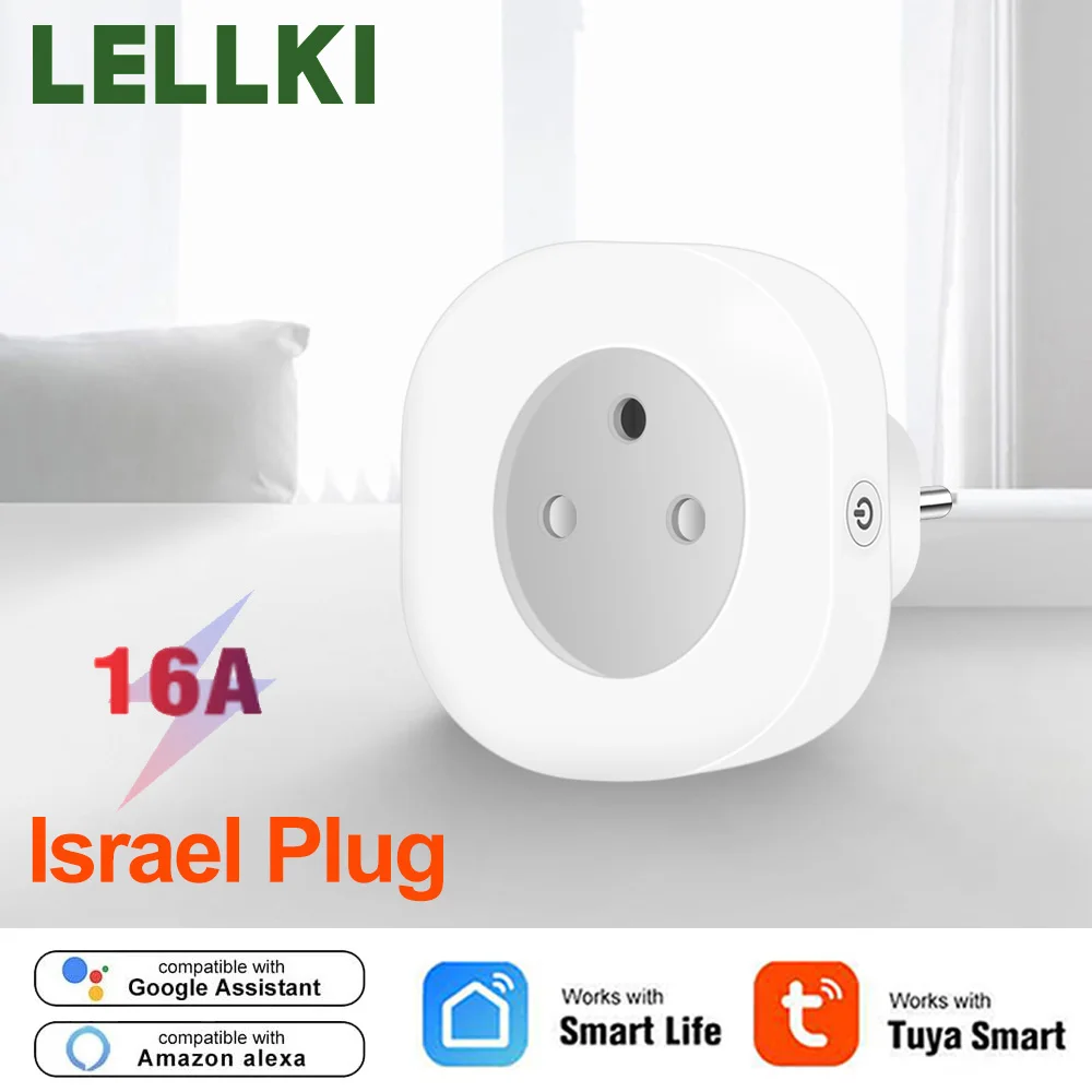 

Tuya Smart Socket Israeli Wifi Plug Power Connected 16A 220V French Brazil Uk Korea SmartLife Yandex Alice Alexa Free Shipping