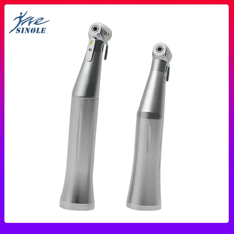 

Dental 20:1 Implant Contra Angle Low Speed Reduction Handpiece Push Button External Water Spray Dentistry Tools