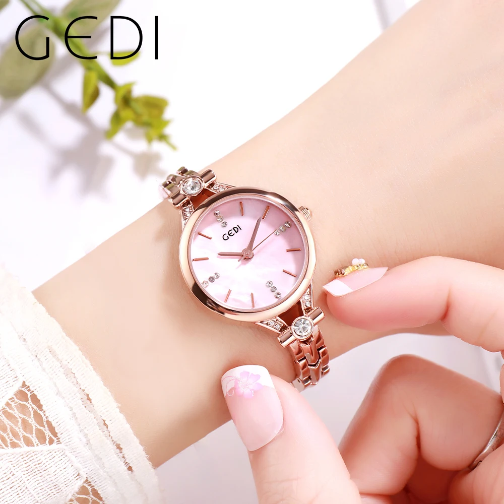 Luxury Small Women Fashion Bracelet Watches 30M Waterproof Rose Gold Diamond Elegant Woman Watch Girls Gifts Relogio Feminino