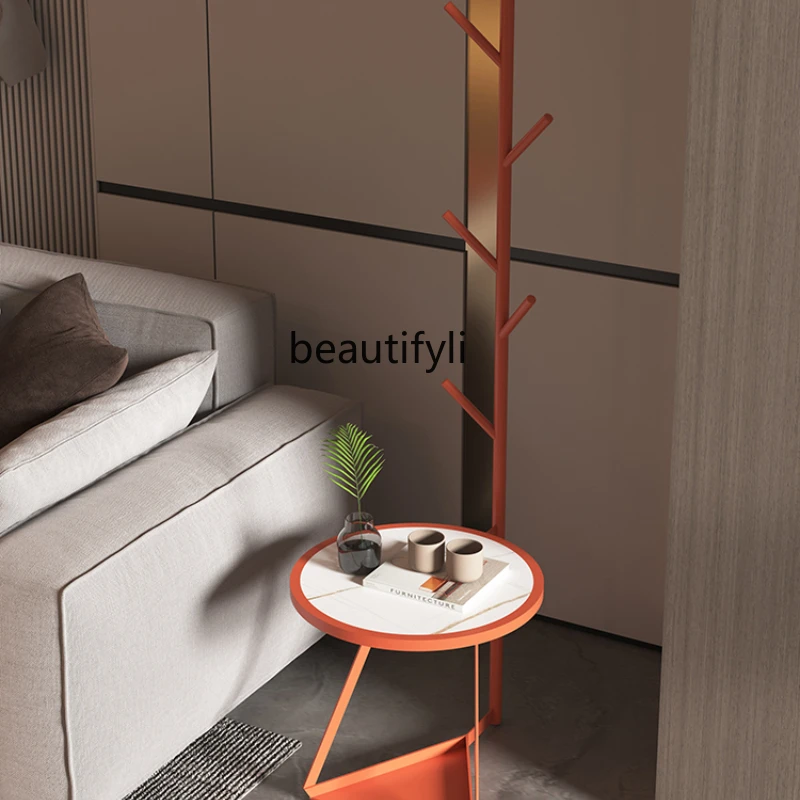 

CXH Coat Rack Multifunctional Side Table Nordic Modern Light Luxury Storage Side Table Innovative Design