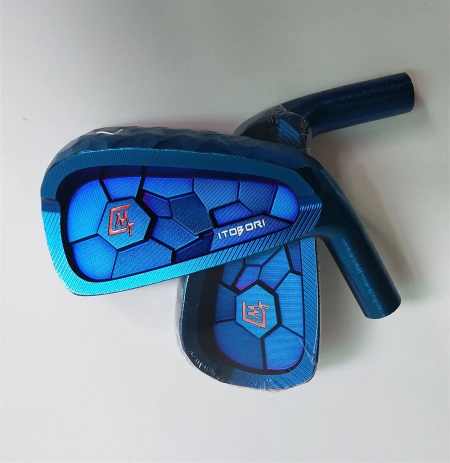ITOBORI Golf Iron Head Club Blue Forged Carbon Steel CNC Cavity Set Golf Club Head #4-#P (7pcs)