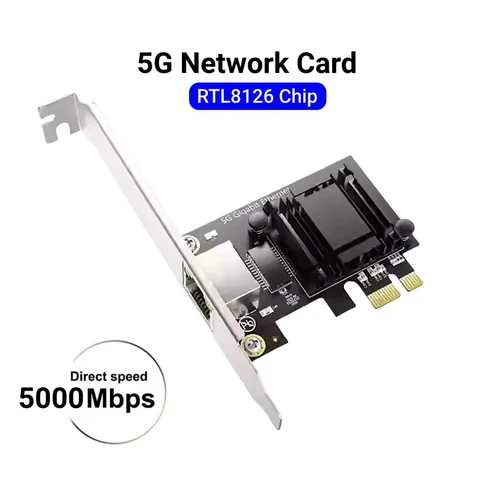 Сетевая карта kebidumei 5G RTL8126 PCI-E