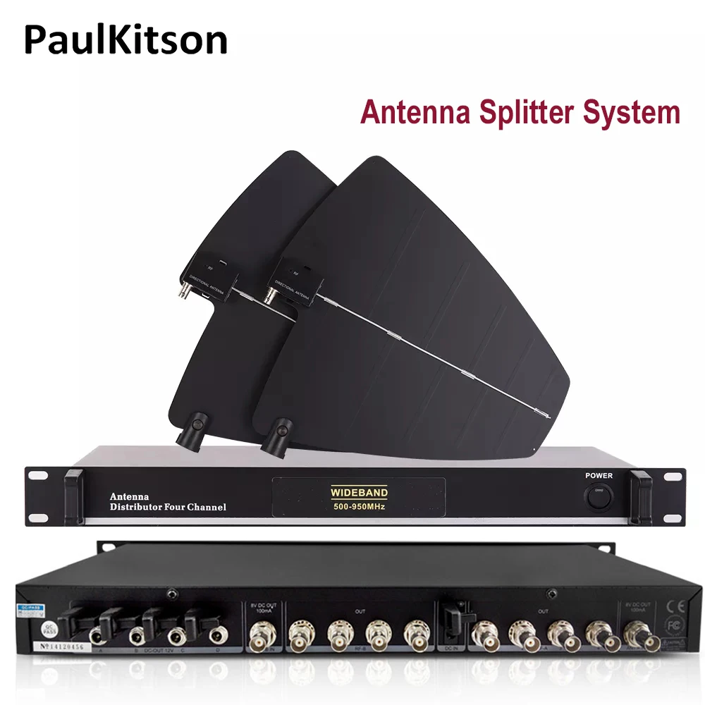 

Paulkitson Wireless Distributed Antenna Distributor System Professional Wireless Microfone Signal Booster Splitter 470MHz-960MKz