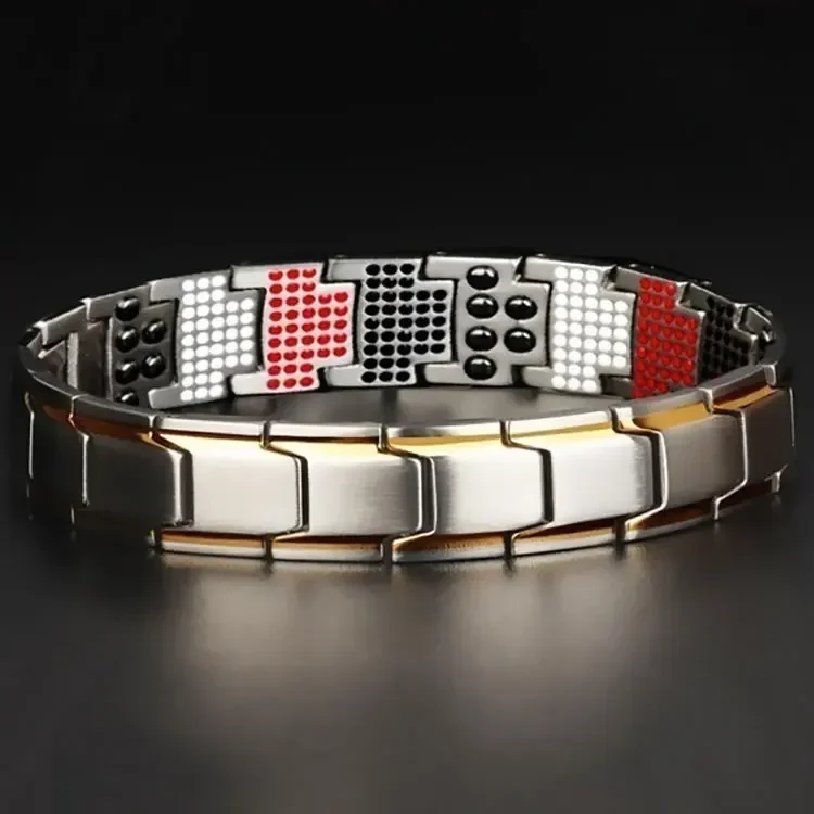 Классический Ретро Магнитный браслет с покрытием из сплава золотой серебряный