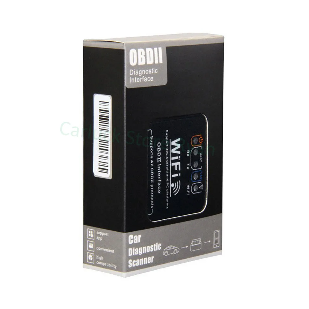 

WiFi OBD2 ELM327 V1.5 Сканер Для iPhone IOS/Android Auto OBDII Диагностический Инструмент Считыватель Кодов С Подключением Wi-Fi