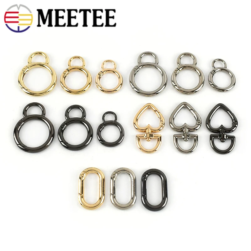 

5/10 шт. Meetee Пружинные застежки-кольца открывающиеся застежки для Ремня Сумки