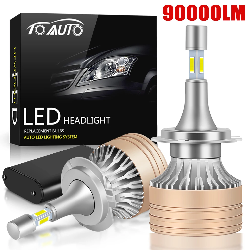 

H7 LED 360 90000LM H4 Car Headlight Canbus 200W LED H11 H1 H8 9005 HB3 9006 HB4 9012 HIR2 6000K Turbo Lamp For Projector Lens