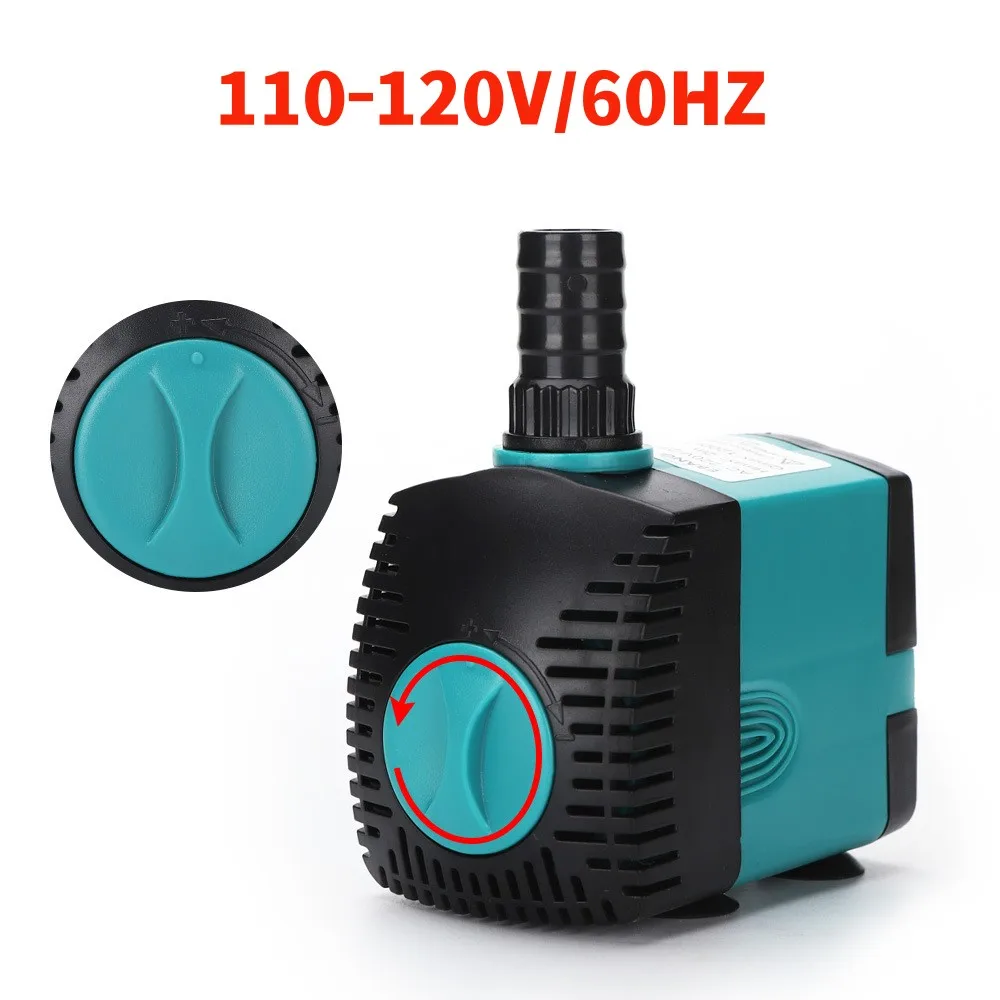 

US Plug 110V-120V Aquarium Submersible Water Pump Fountain Filter Fish Pond Ultra-Quiet Water Pump Side Pump Fountain