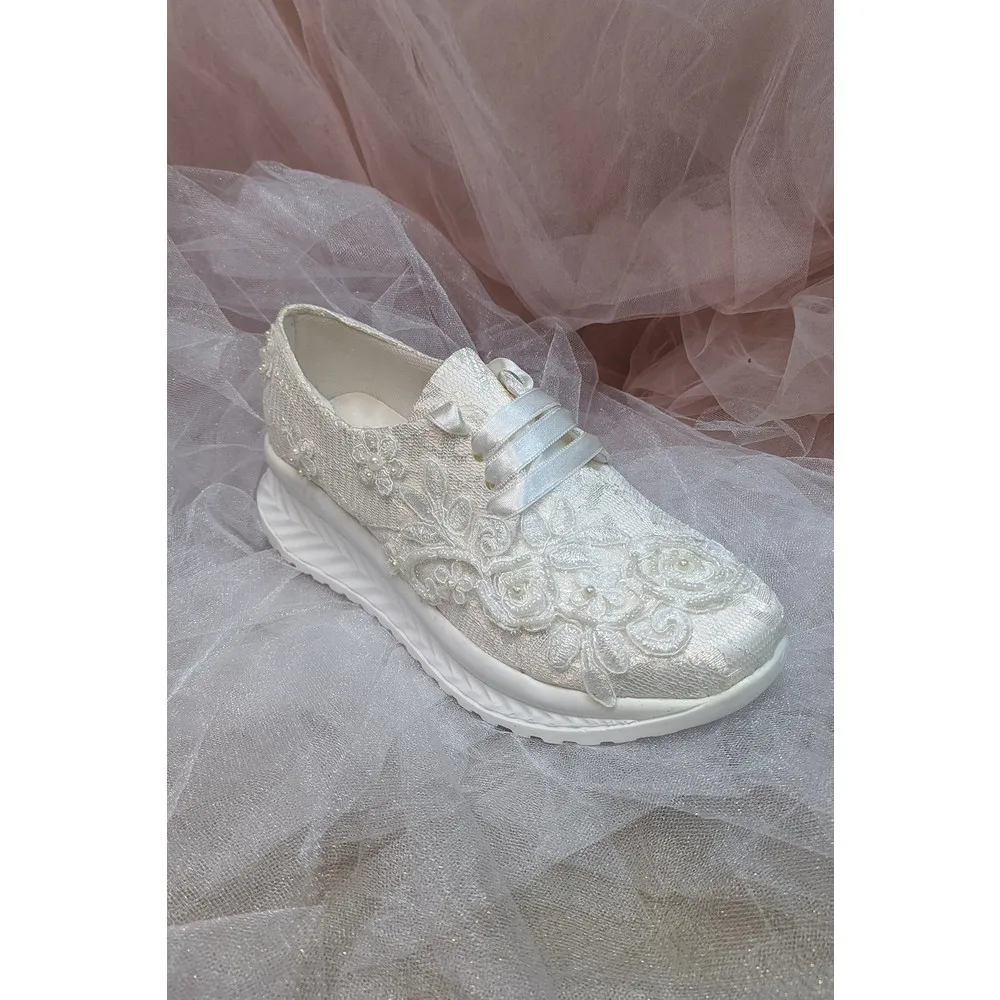 

Свадебные туфли с французским кружевом и носком серии Dorlie 801