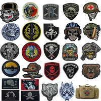 skull badges hook embroidery patches military tactical clothes armbands sewings insignia patch for caps backpacks jackets mark