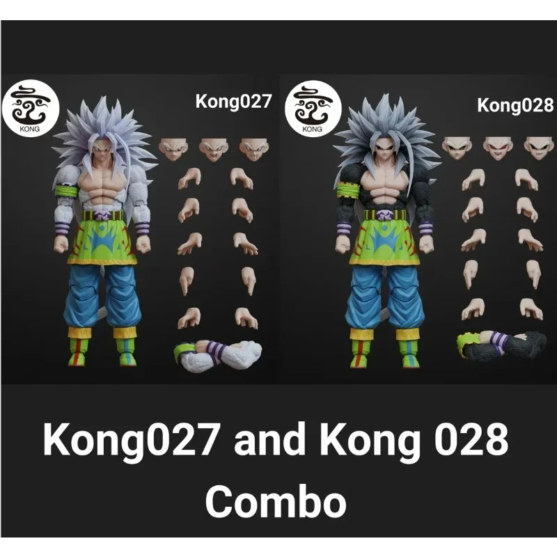 В наличии Kong Studio Dragon Ball Af Super Saiyan 5 Son Goku Ssj5 Black аниме экшн-фигурка Bd027 028 029 модель