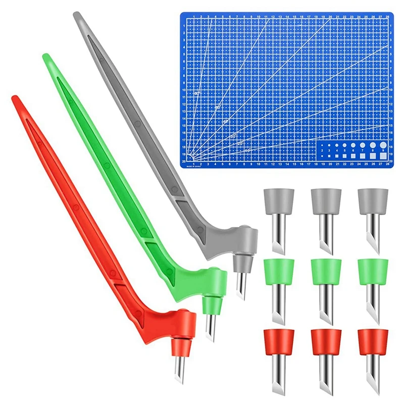 

Набор режущих инструментов для рукоделия с вращением на 360 градусов, Сменное лезвие с вращением на 360 градусов и режущий коврик для рукодели...