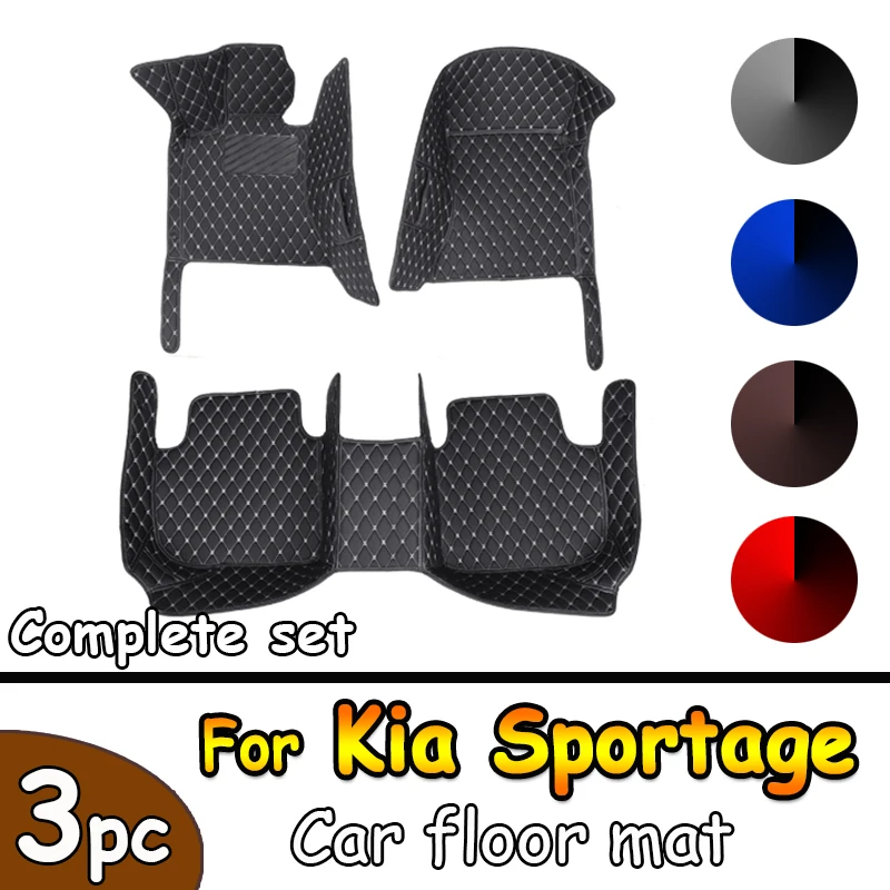 

Автомобильные коврики для Kia Sportage QL MK4 2017 ~ 2022, коврик с защитой от грязи, роскошный кожаный напольный коврик, прочные коврики, полный комплект, автомобильные аксессуары