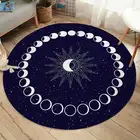 2021 Eclipse круглый ковер Луна Звезда ведьмахство ковер для гостиной галактика нескользящий коврик ковры синие декоративные напольные коврики для дома