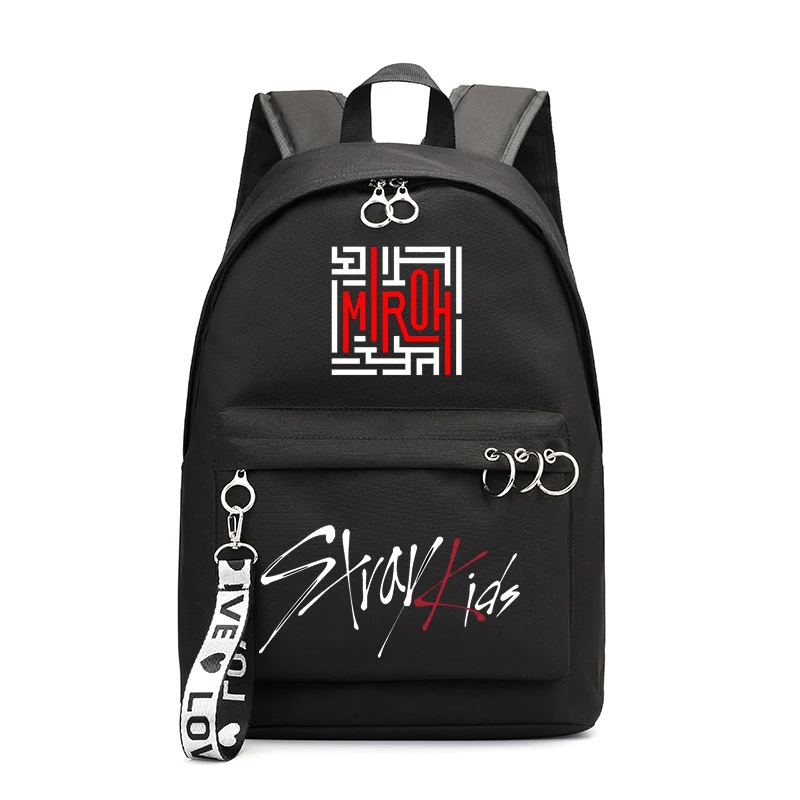 

Korean Style Stray Kids Teenager School Bags for Girls Backpack Bag Black Pink Backpacks Middle High College Teen Schoolbag Bags