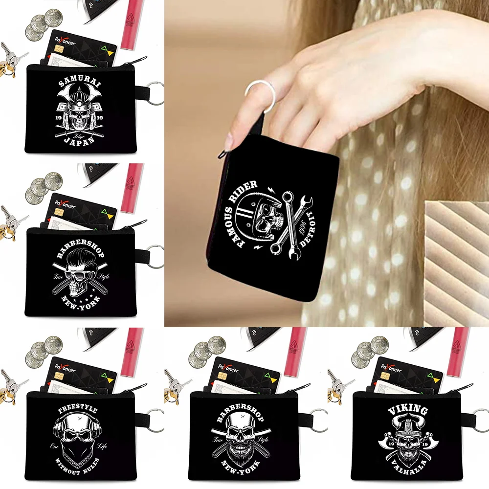 

New Coin Purses Mini Coin Wallet Bag Card Holder ID Credit Holder Pocket Women Coin Purse Women's Cute Skeleton Printing Handbag