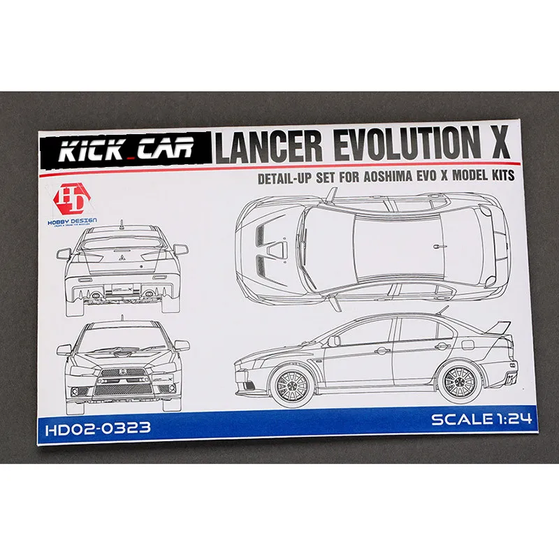 

Hobby Design 1/24 HD02-0323 Lancer Evolution X набор деталей металлическая модель автомобиля модификации набор ручной работы для A