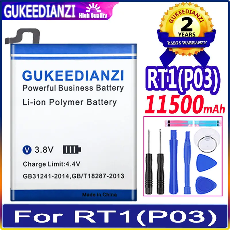 Сменный аккумулятор GUKEEDIANZI RT1 (P03) для OUKITEL RT1 аккумулятор 11500 мАч аккумулятор + Инструменты