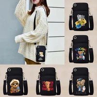 universal mobile phone bag for samsungiphonehuaweihtc wallet case outdoor arm bags shoulder bear pattern sports pouch pocket