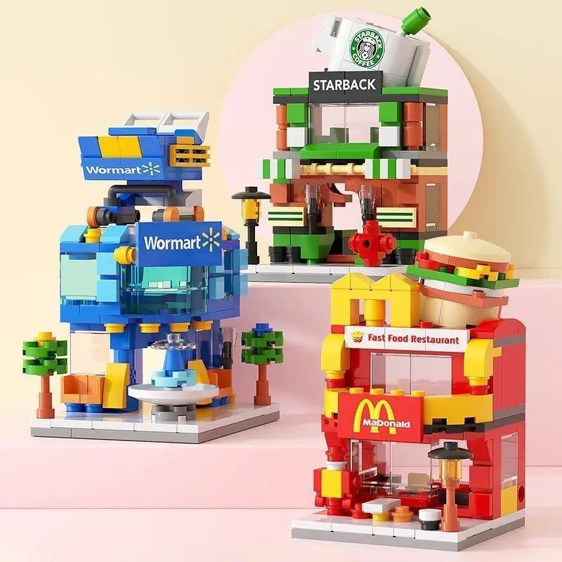 

Compatible with Lego Mini Streetscape Toys, Urban Snacks, Educational Assembly and Small-particle Building for Kids