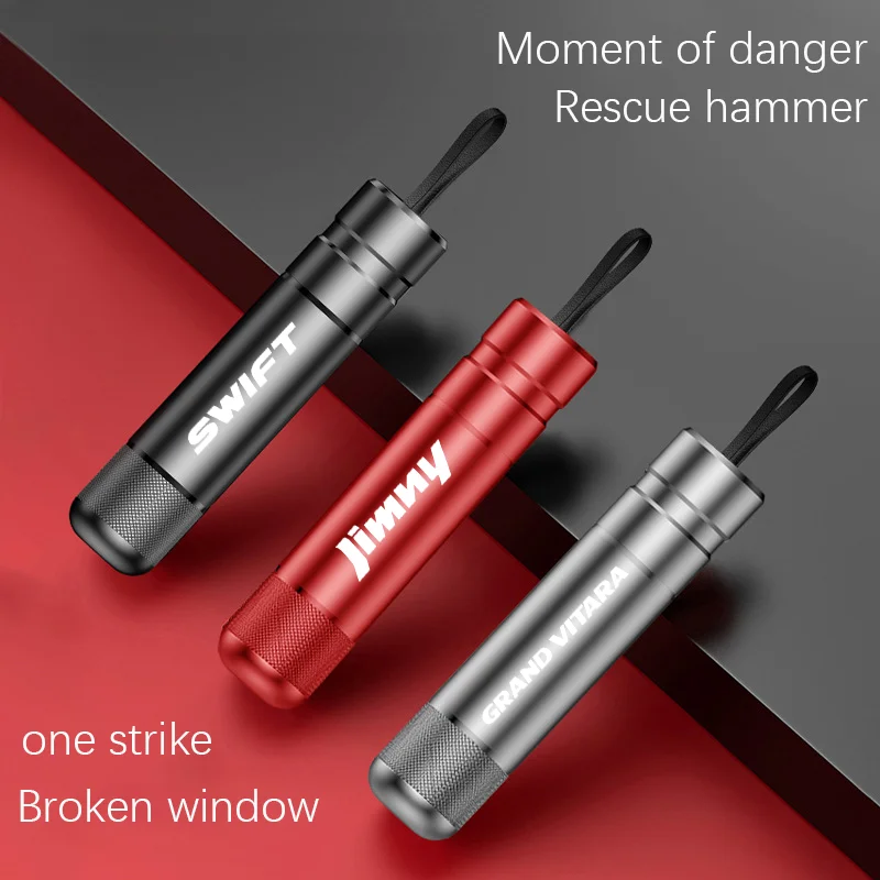 

Car Safety Hammer For Suzuki Jimny Stingray Splash Wagon R Kizashi Ciaz Auto Window Breaker Seat Belt Cutter Car Accessories