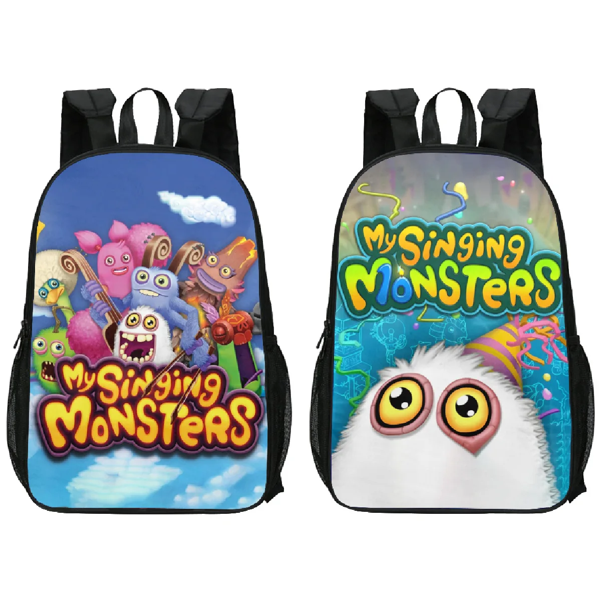 

3D New Double-sided Printing My Singing Monsters Monster Concert Schoolbag Backpack for Primary and Secondary School Students