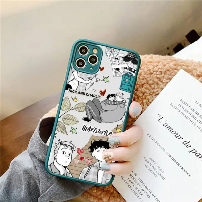 Heartstopper Phone Case for iPhone 14 11 12 13 Mini Pro Max 8 7 Plus X XR XS MAX Translucent Matte Cover