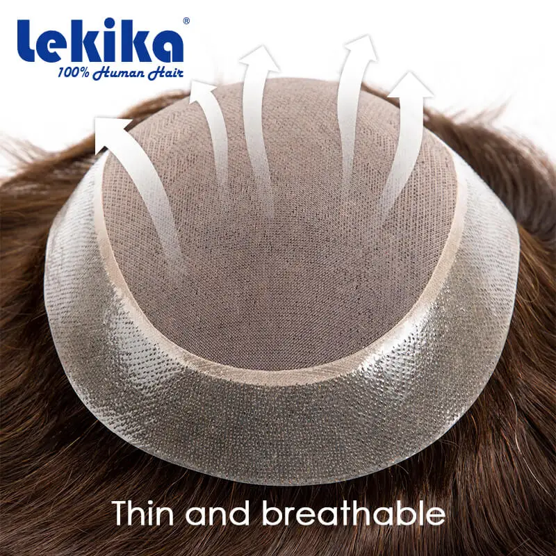 Мужской парик Lekika моно 100% натуральные волосы