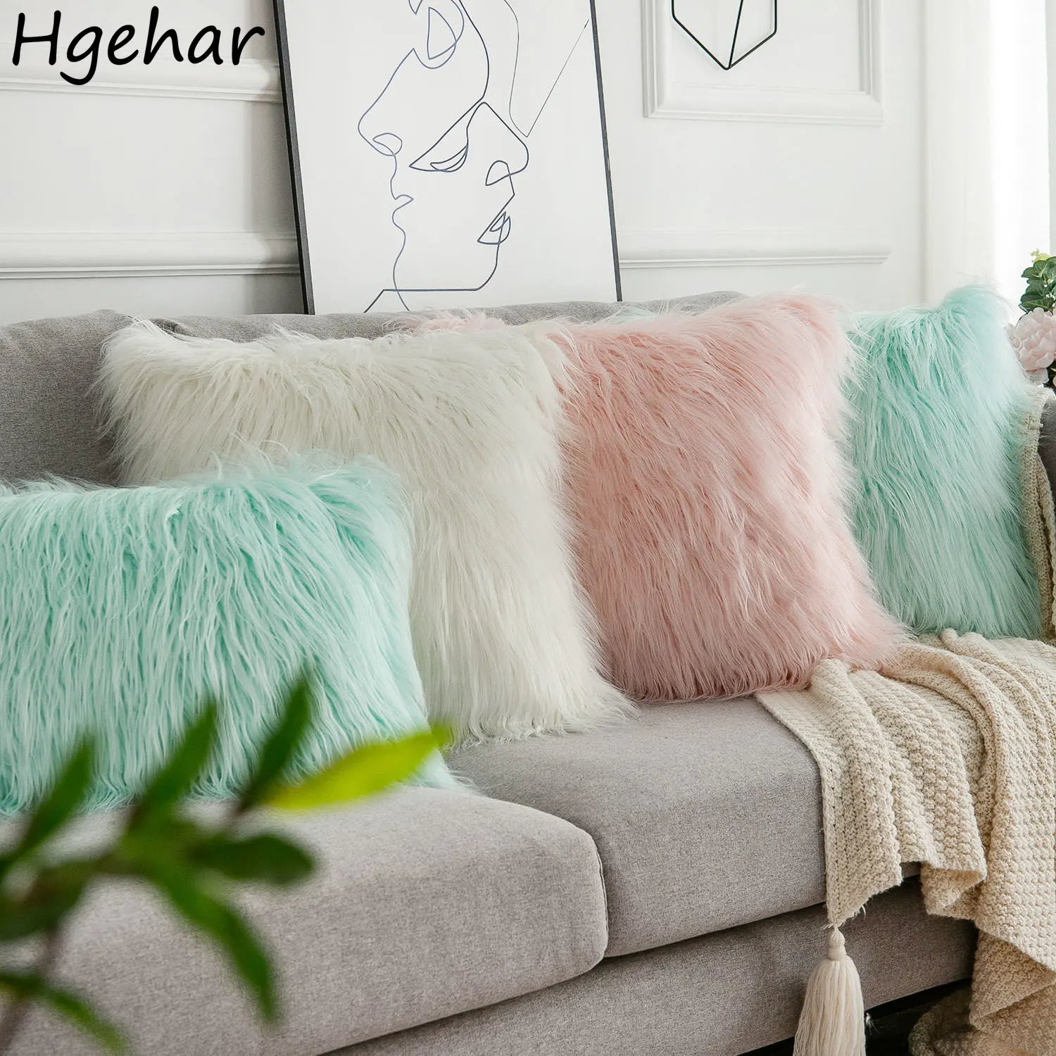 

Простые Длинные наволочки для подушки, Квадратные наволочки для дивана в гостиную, моющийся Мягкий современный чехол на молнии для дивана в...