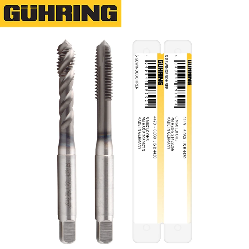 1 шт. Оригинальный немецкий метчик GUHRING JIS Standard HSSE-PM 44494470 со спиральной канавкойс коническим наконечником M3-M12 для машинной нарезки резьбы (art.: 3920da8200c8a) - 3920da8200c8a