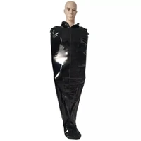 new perfect wrap bodysuit fishtail form black pvc hooded shoulder fluffy costume role play customization