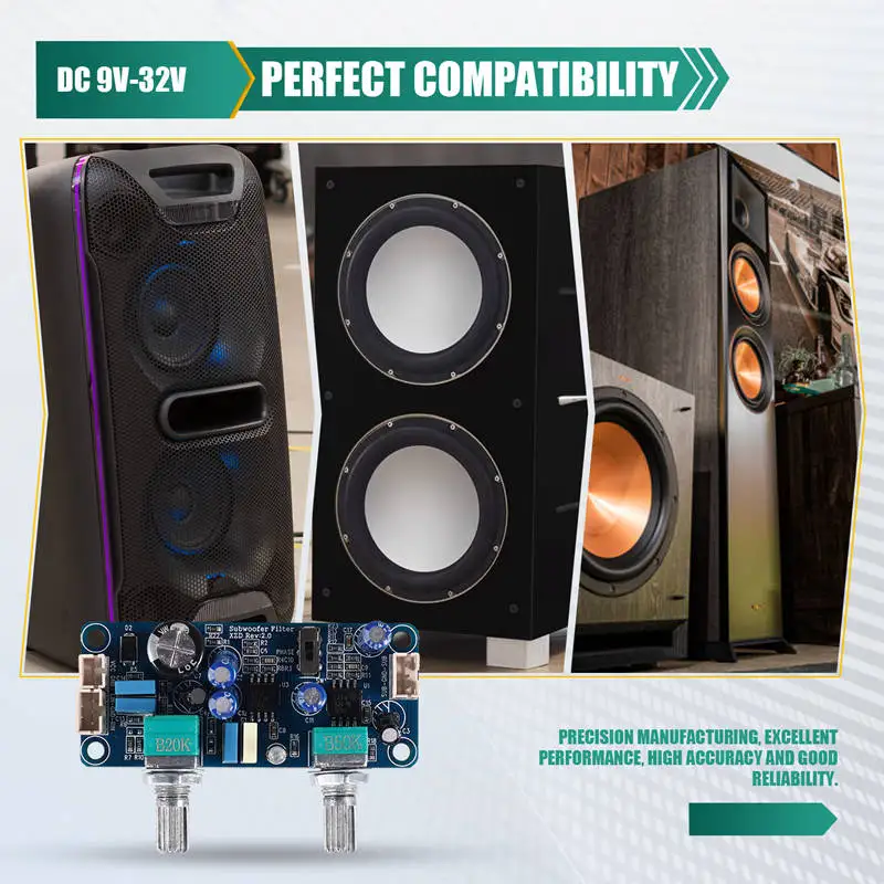 Фильтр нижних частот басовый сабвуфер предусилитель плата усилителя одиночный