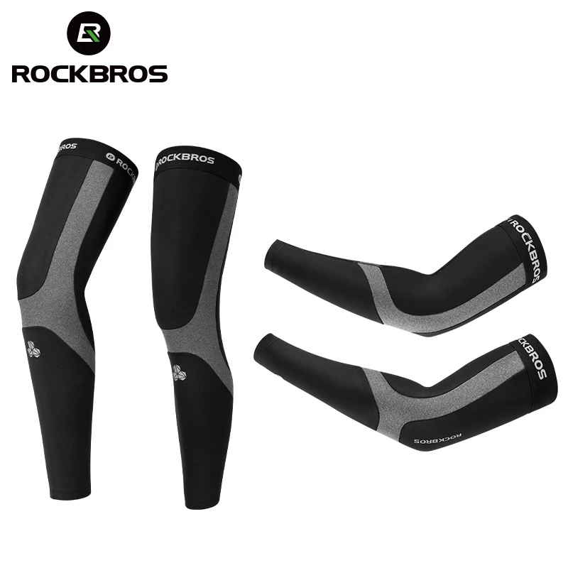 

ROCKBROS Warm Fleece Bicycle Arm Sleeves Legwarmers Men Women Spring Autumn Winter Sports Bike Sleeves Cycling Leg warmers