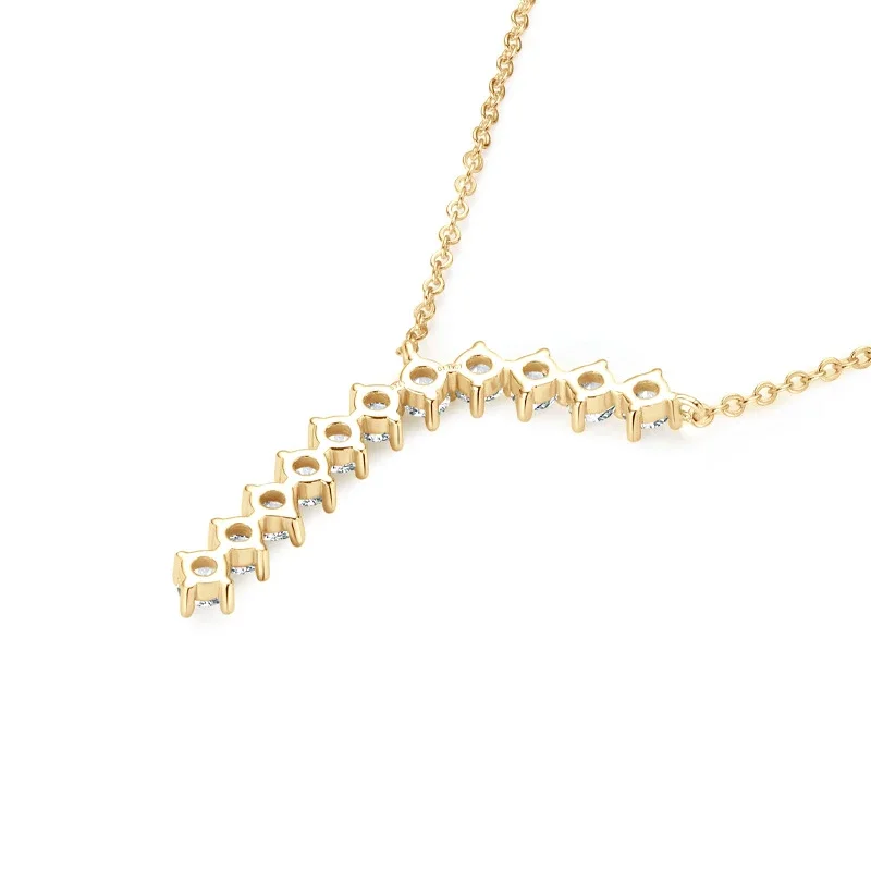 1.1cttw настоящий Муассанит INS стильные модные ожерелья для женщин алмазная