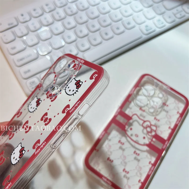 Новый чехол Hello Kitty для IPhone 11 12 7 8 P X XR XS MAX 12pro 13 pro max Promax 2022 мультяшный милый мягкий