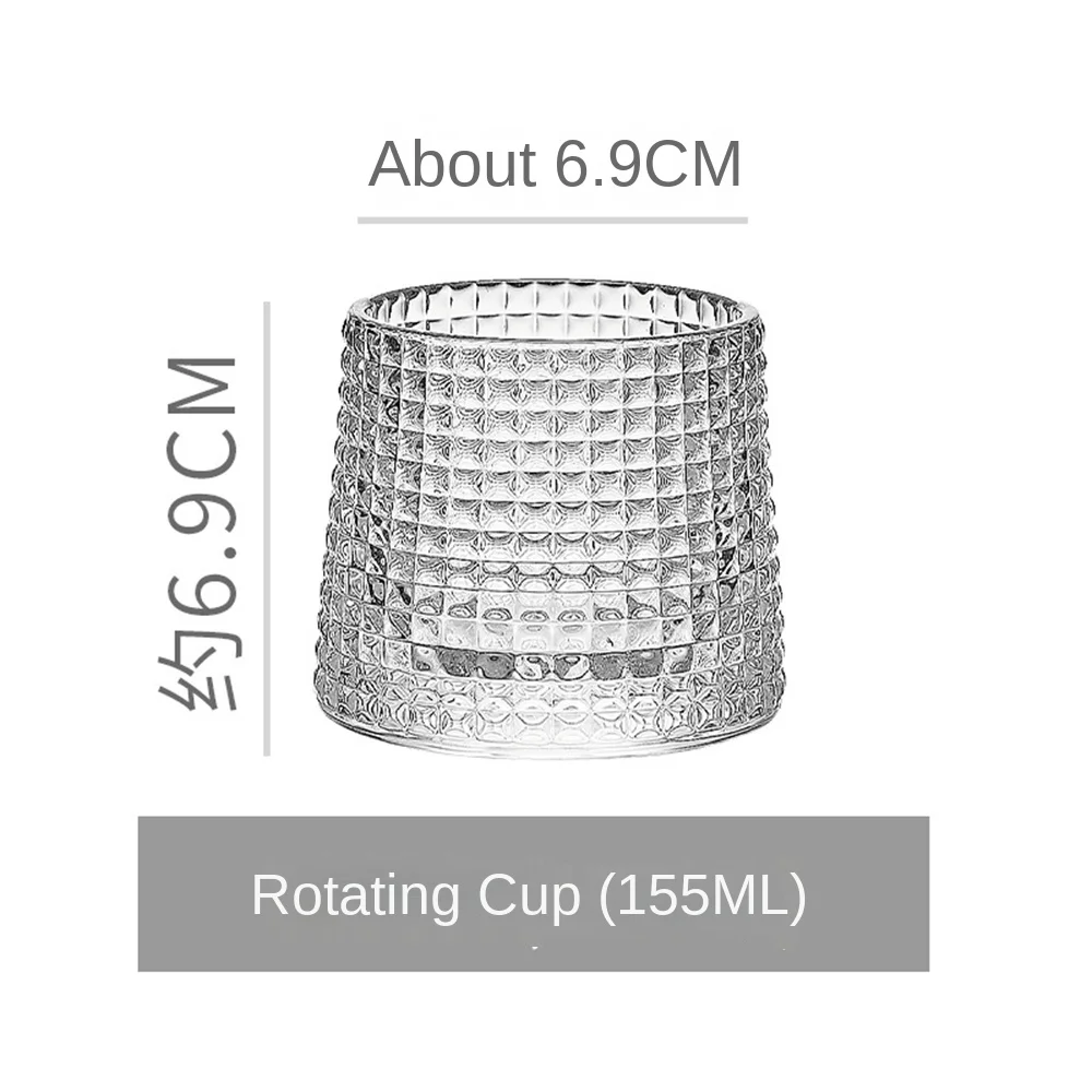 

Cylindrical Juice Drink Coffee Cups Thick Cup Wall 360 Degree Rotation Does Not Fall Soda-lime Glass Creative Solid Color