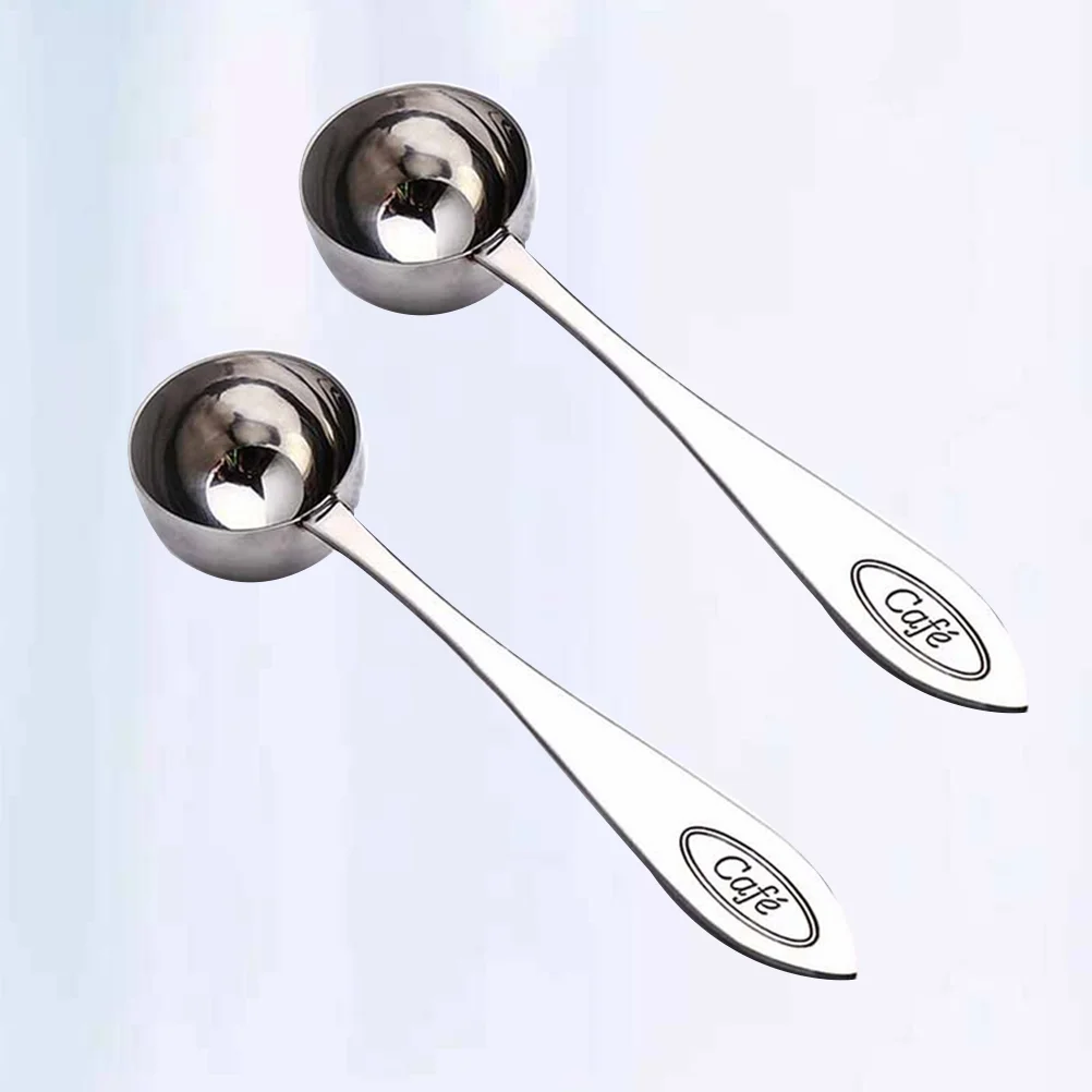

2pcs Spoon Spoon Stainless Steel Coffee Spoon Espresso Scoop Ground Coffee Scoop Ice Cream Scoop Measuring Ladle