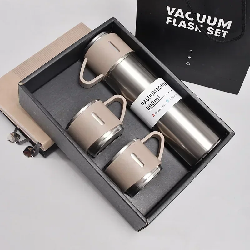 Ботелла con aislamiento al vacío acero inoxidable juego regalo taza café estilo potp para oficina 500ML304