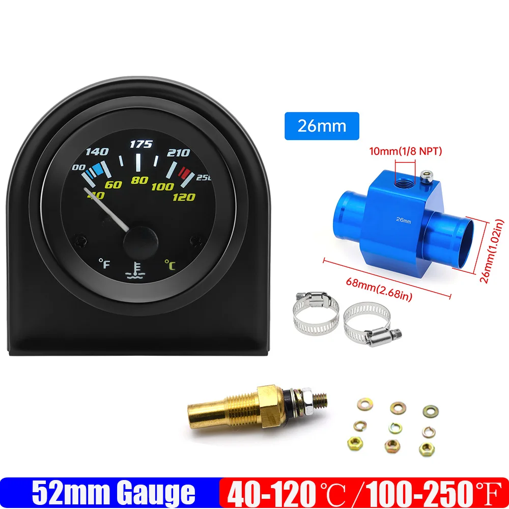 ZMFJH Датчик температуры воды 2 дюйма 52 мм с адаптером Пластиковый материал Белый