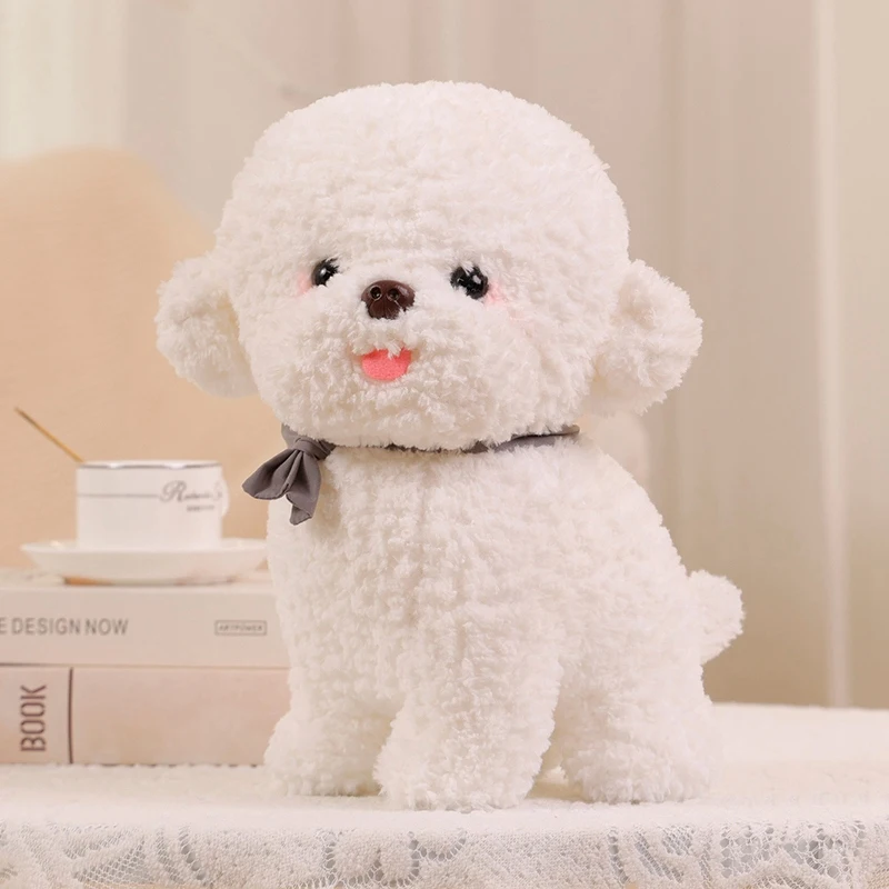 

New 25/35cm Simulation Bichon Frise Plush Dog Toys Cute Likelife Dog Doll Stuffed Animal Pillow For Kids Birthday Gifts