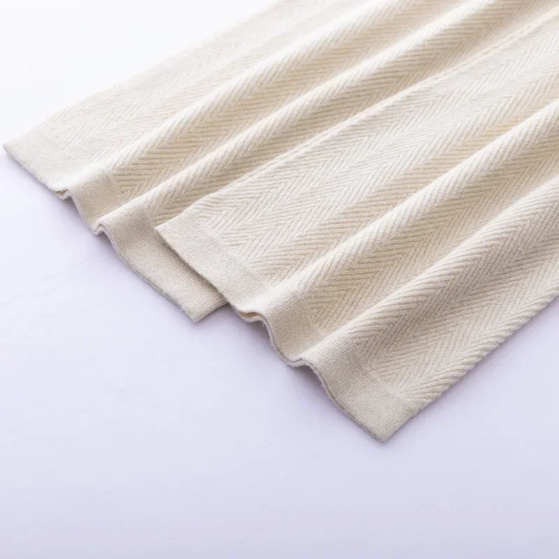 Женские трикотажные широкие брюки 100% чистая шерсть однотонные свободные с