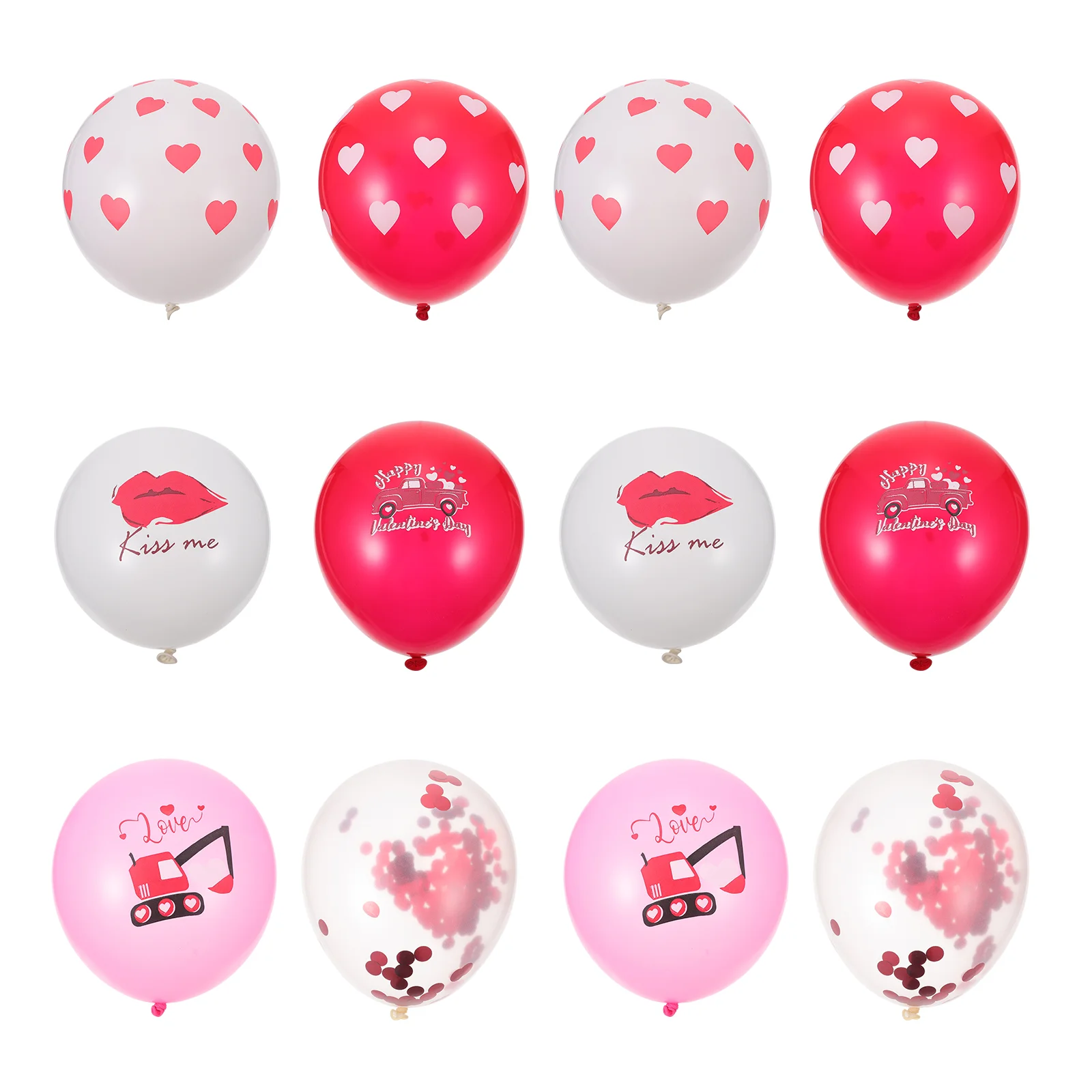 

12pcs Wedding Party Balloons Delicate Balloons Valentine's Day Layout Props for Valentine's Day Wedding Party