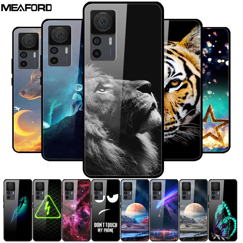 

Чехол из закаленного стекла для Xiaomi 12 T Pro, чехлы 12 T, модные жесткие чехлы для телефонов Xiaomi 12 T, задняя крышка, чехол, Coque 12 T Pro