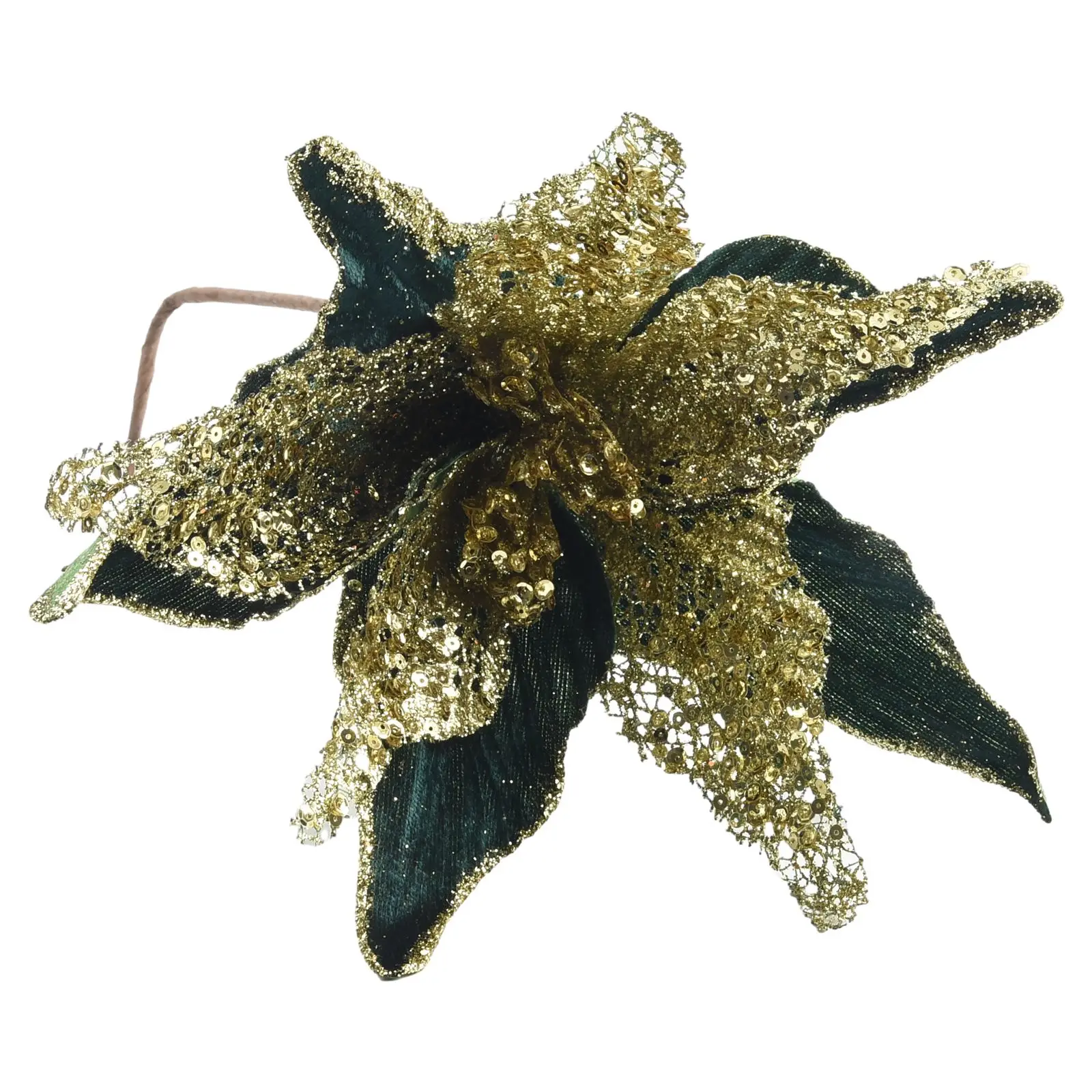 Блестящий рождественский цветок дерево пуансеттии атмосфера ткань + пластиковое