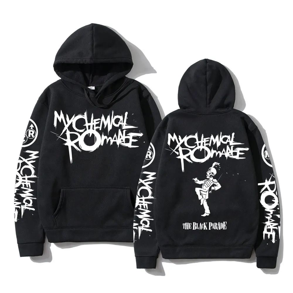 My Chemical Romance Double Sided Graphic Hoodies Streetwear Men Women Black Parade Punk Emo Rock Hoodie Men's Hooded Sweatshirt