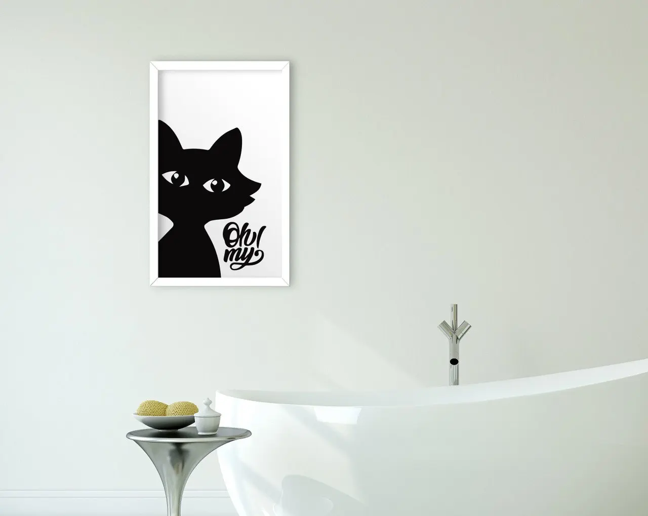 

BK дома Ванная комната декоративные деревянные белый защелка Tablo-26