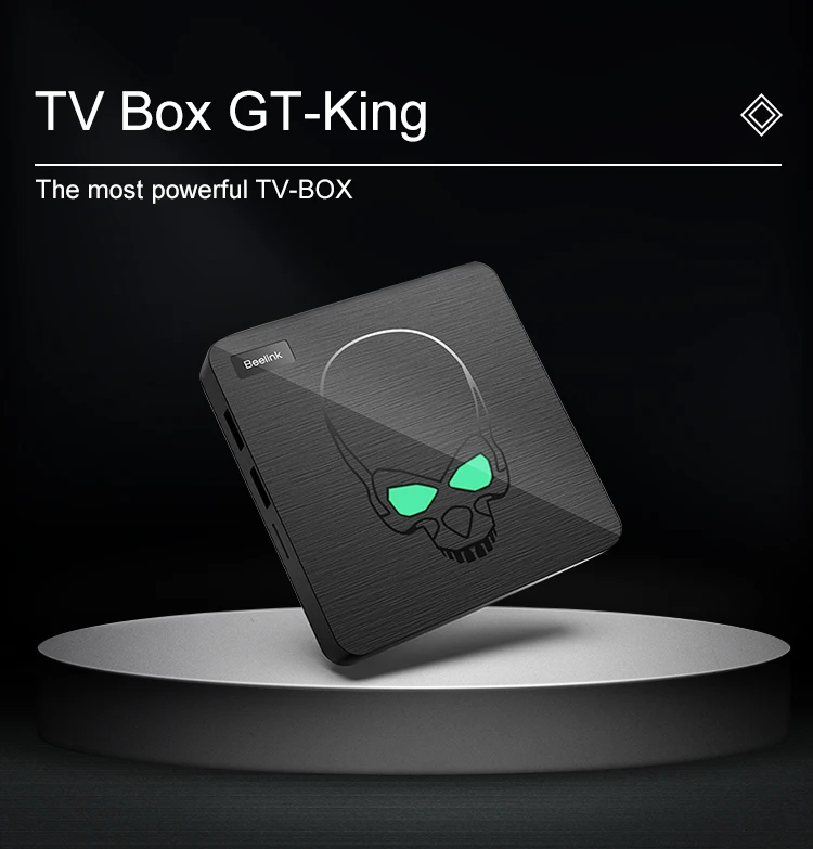 ТВ-приставка Beelink GT-King Android 9 0 Amlogic S922X 4 + 64 ГБ 2 ГГц голосовое управление 5 8 Wi-Fi 1000