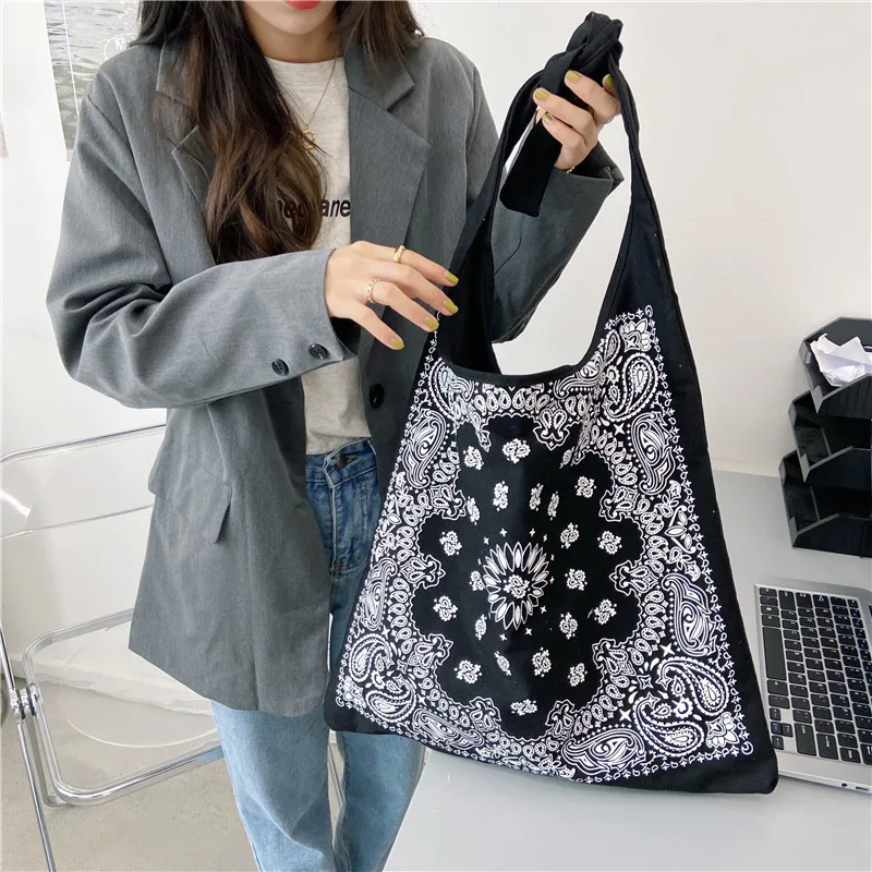 

Vintage Floral Print Canvas Bags for Women French Style Houlder Bags High Capacity Eco-friendly Shopping Bag Classroom Book Bag