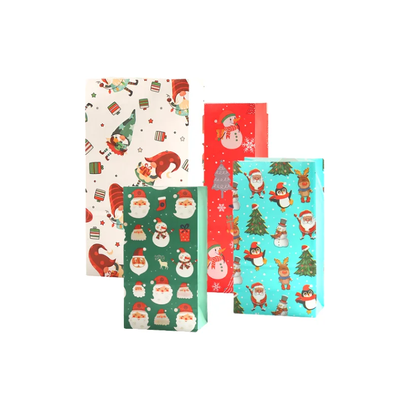 

50/piece Christmas kraft paper bag gift bag snack bag takeout bag cake snack bag