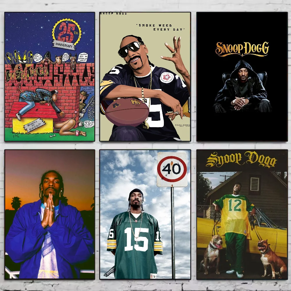 Рэпер S-Snoop D-Dogg постер HD искусство липкая стена водонепроницаемый дом гостиная